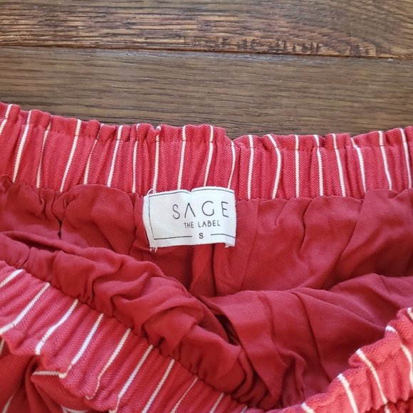 Sage Aurelia Striped Crop Top Small Orange - Picture 6 of 8